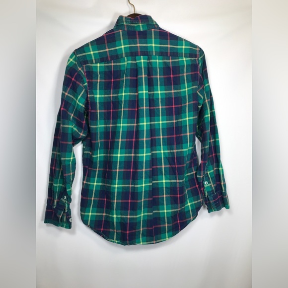 Ralph Lauren Shirt Youth L (14-16) Long Sleeve Green Blue Plaid Button-Down - Picture 6 of 6